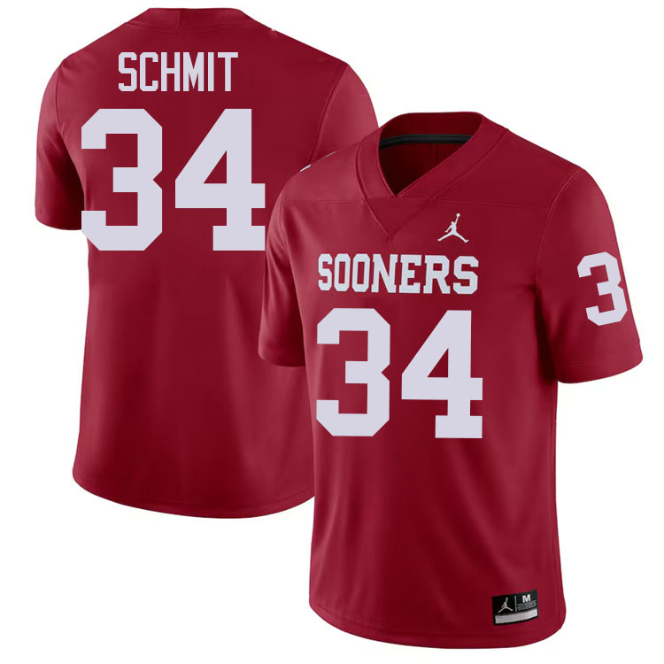 Zach Schmit Oklahoma Sooners Jersey,Oklahoma Sooners Football Uniforms,Jersey-Crimson